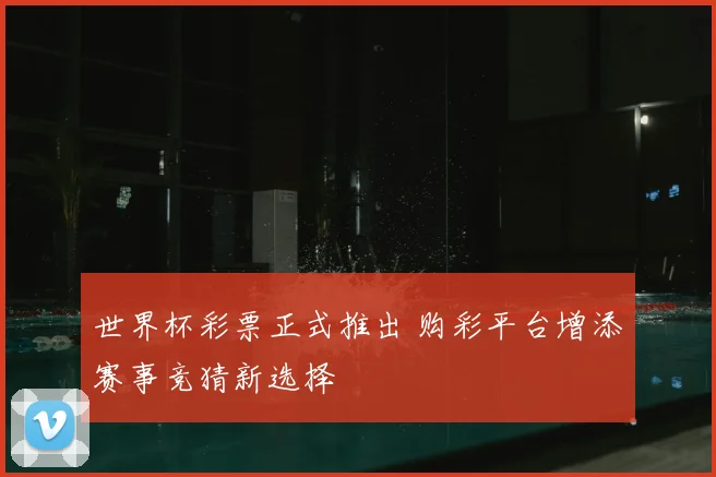 世界杯彩票正式推出 购彩平台增添赛事竞猜新选择